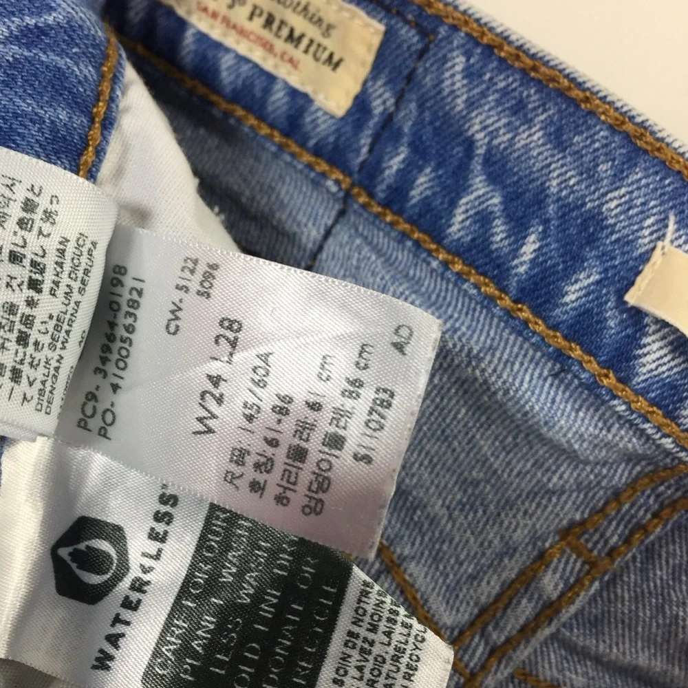 Levi's Wedgie Straight High Rise Button Fly Cotton Blend Blue Jeans - Picture 6 of 13